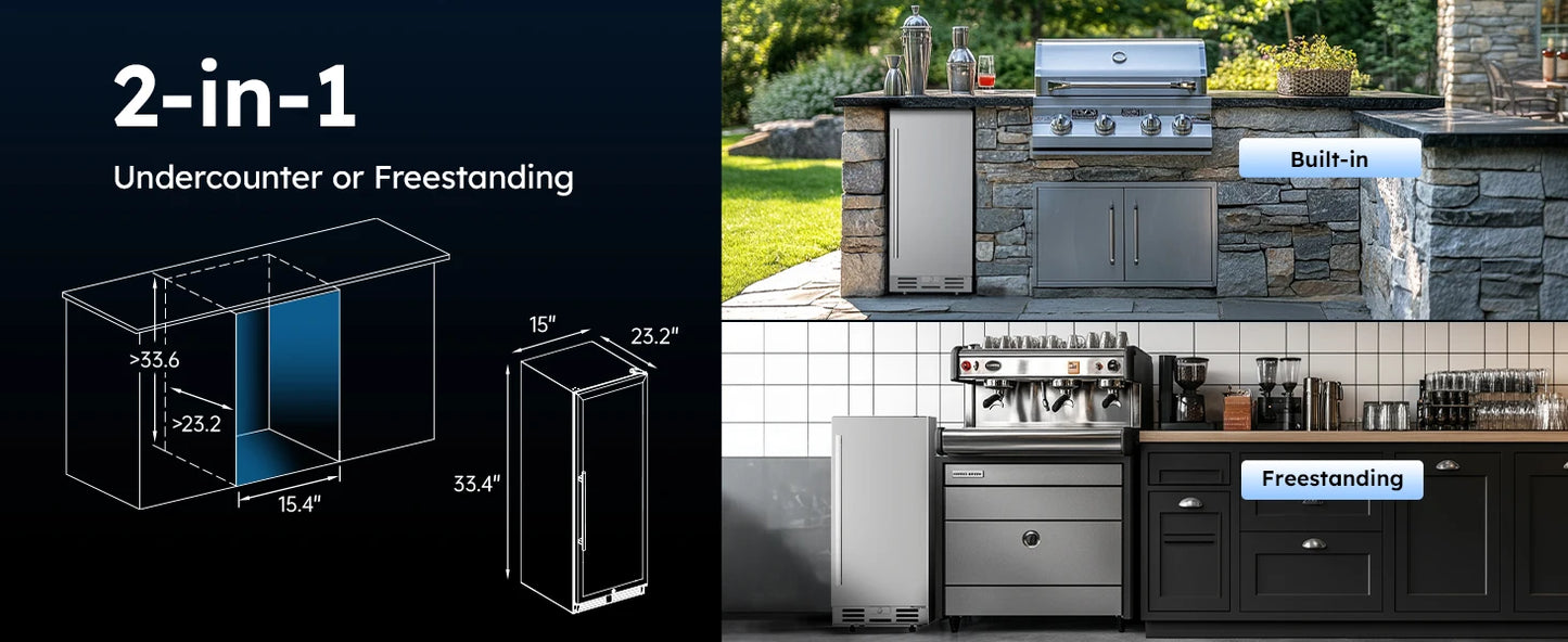 Beverage Refrigerator with Built-in Beverage Cooler