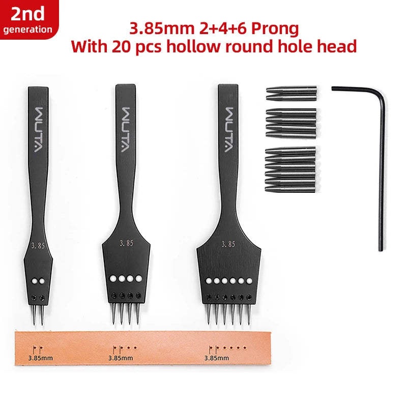 Iron Removable Round Hole Punch Leather Craft Chisel DIY Leather Tools