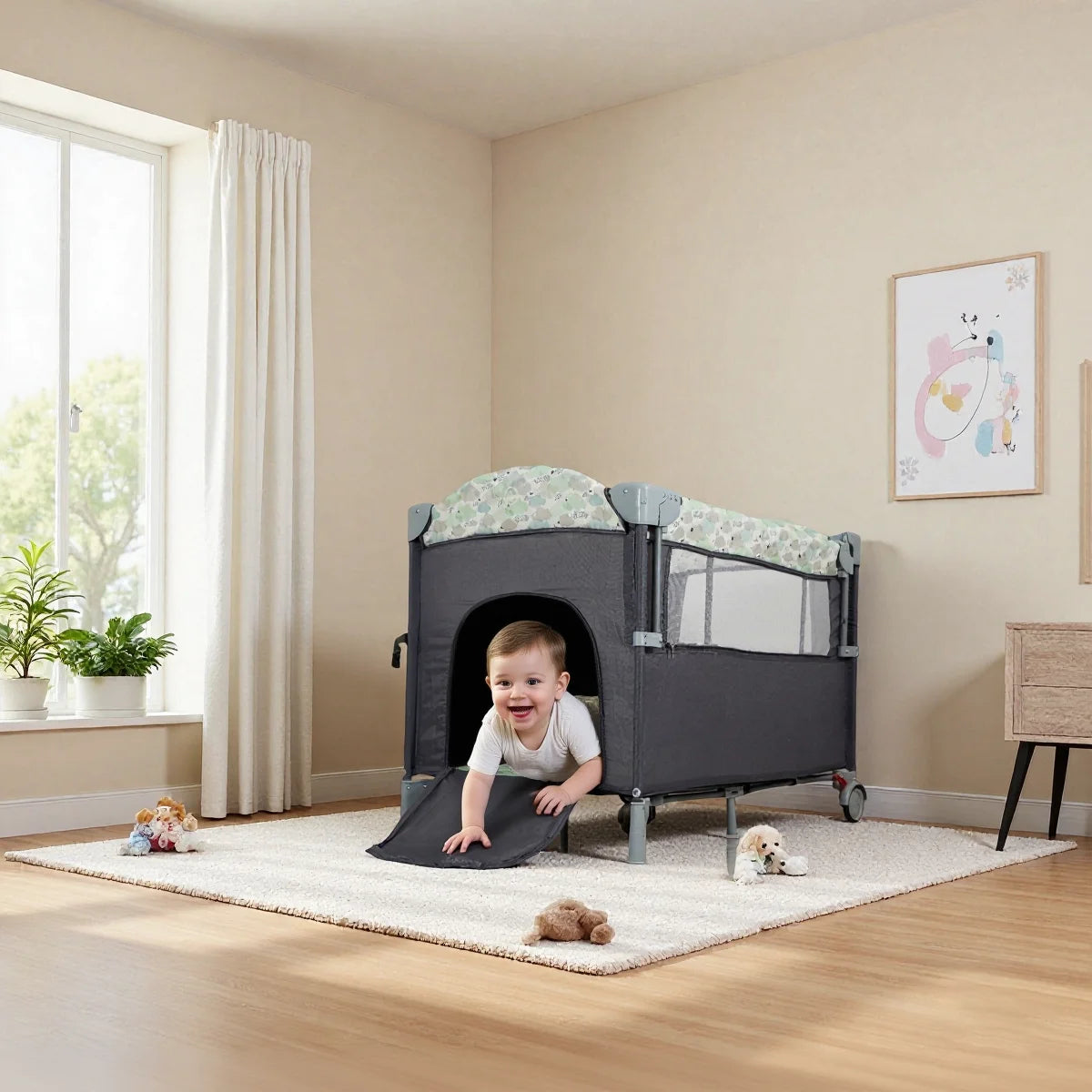 Foldable Playard Bassinet