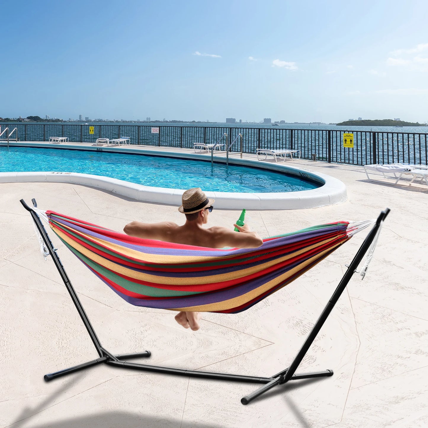 Hammock With Adjustable Stand with Storage Bag