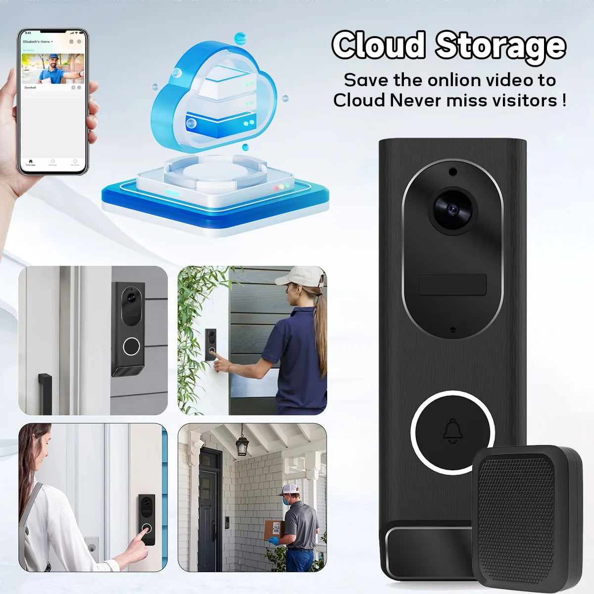 Home Security Motion Detector Night Vision Intercom Bell