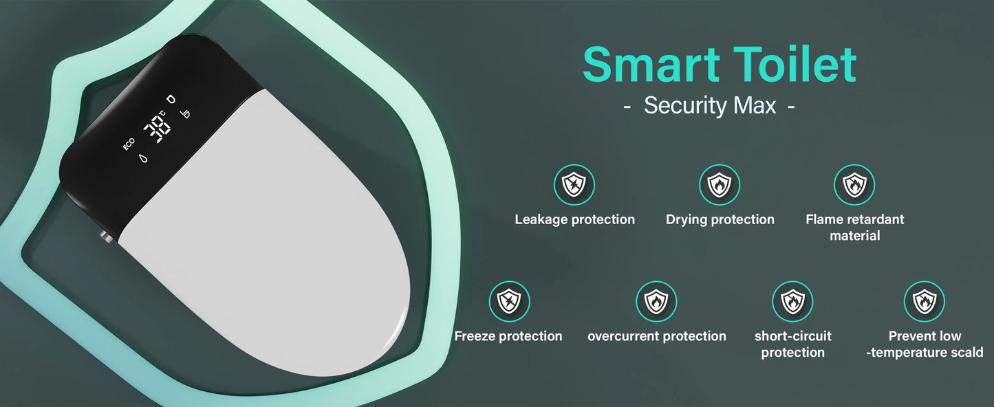 Smart Toilet with Bidet Built In with Voice Control