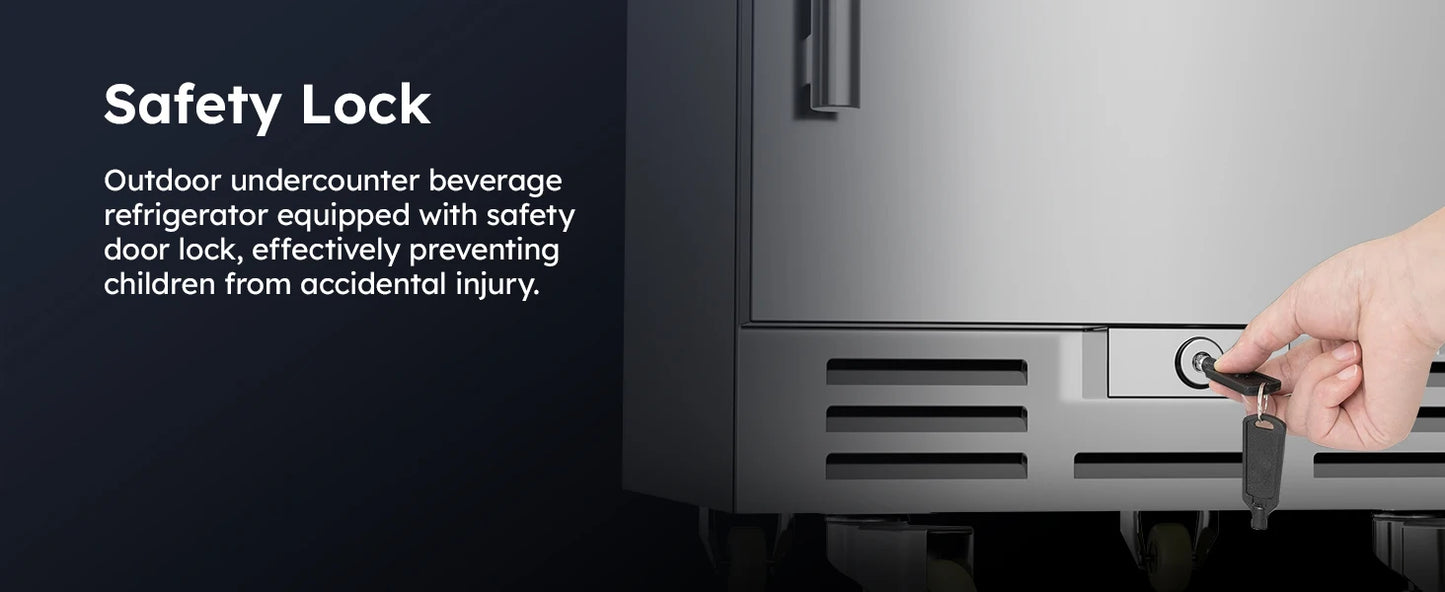 Beverage Refrigerator with Built-in Beverage Cooler