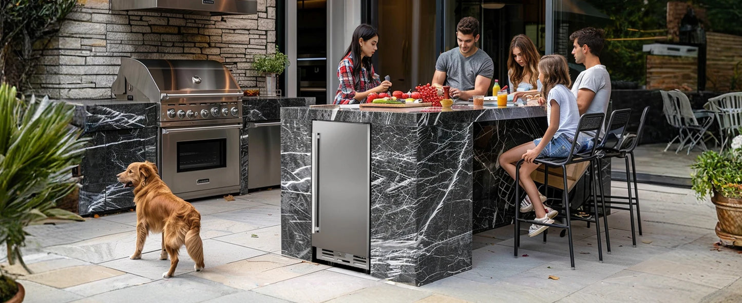 Beverage Refrigerator with Built-in Beverage Cooler