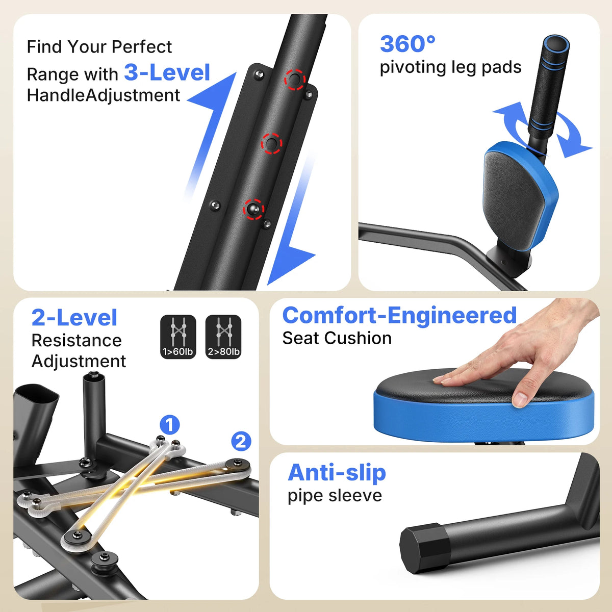 Toning Leg Trainer Adjustable Resistance Glute & Outer Thigh Workout