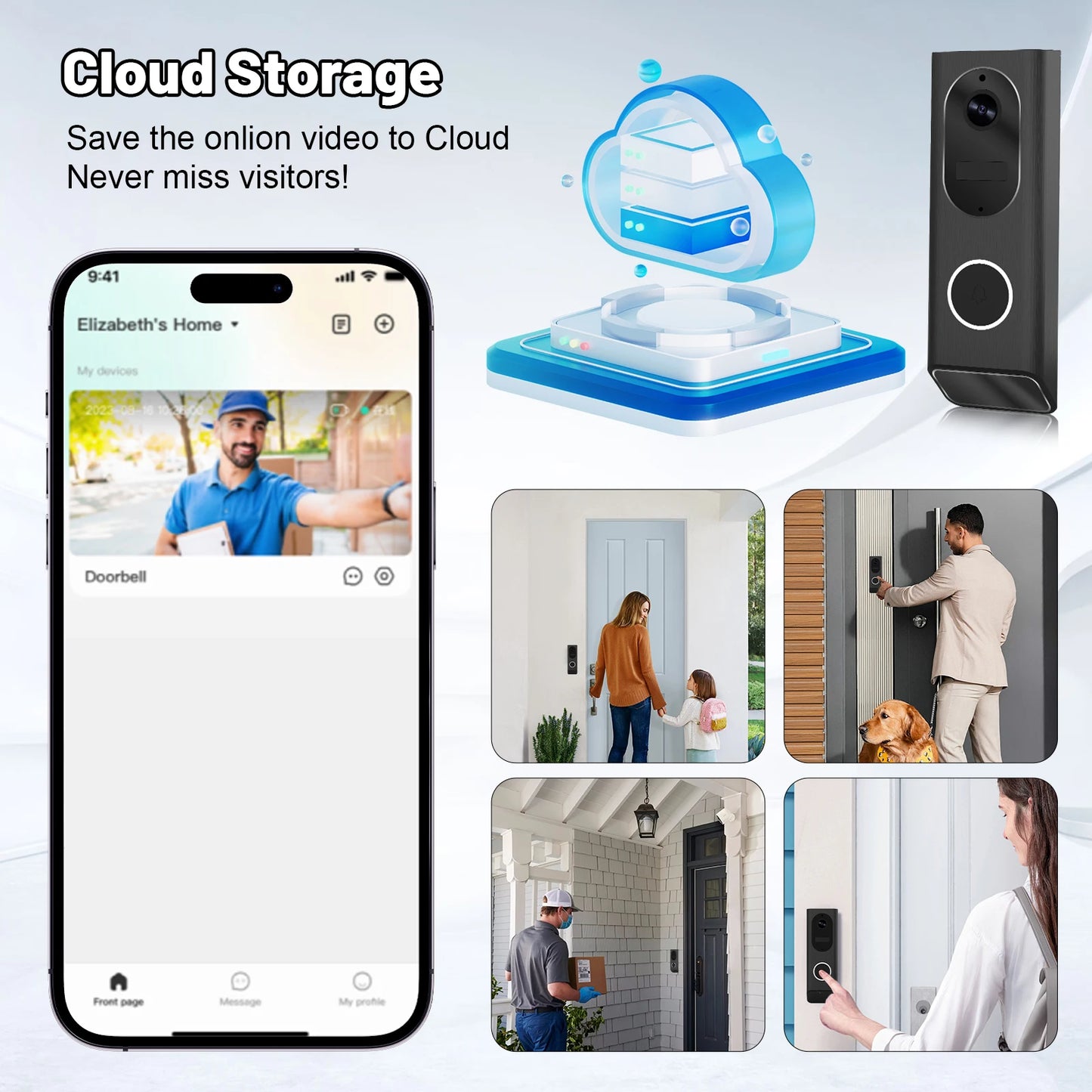 Home Security Motion Detector Night Vision Intercom Bell