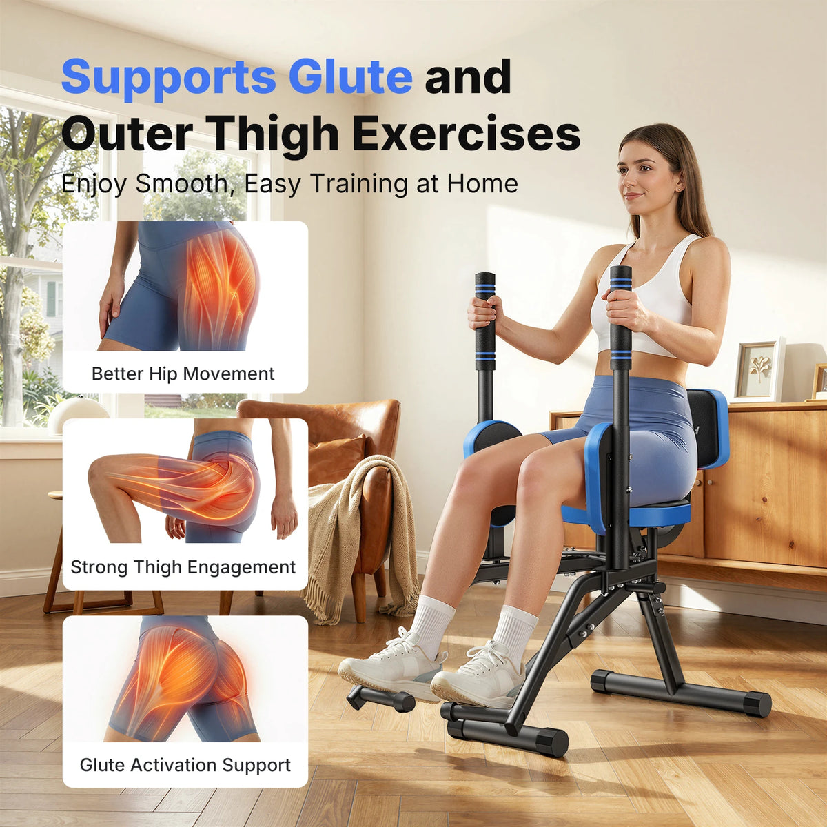 Toning Leg Trainer Adjustable Resistance Glute & Outer Thigh Workout