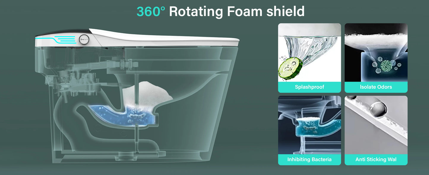 Smart Toilet with Bidet Built In with Voice Control