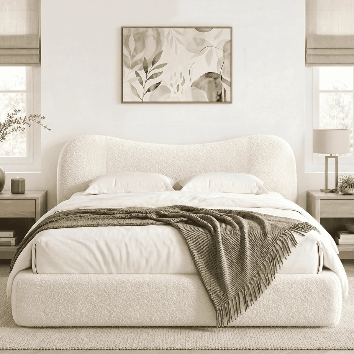 Cloud Bed Frame with Detachable Headboard