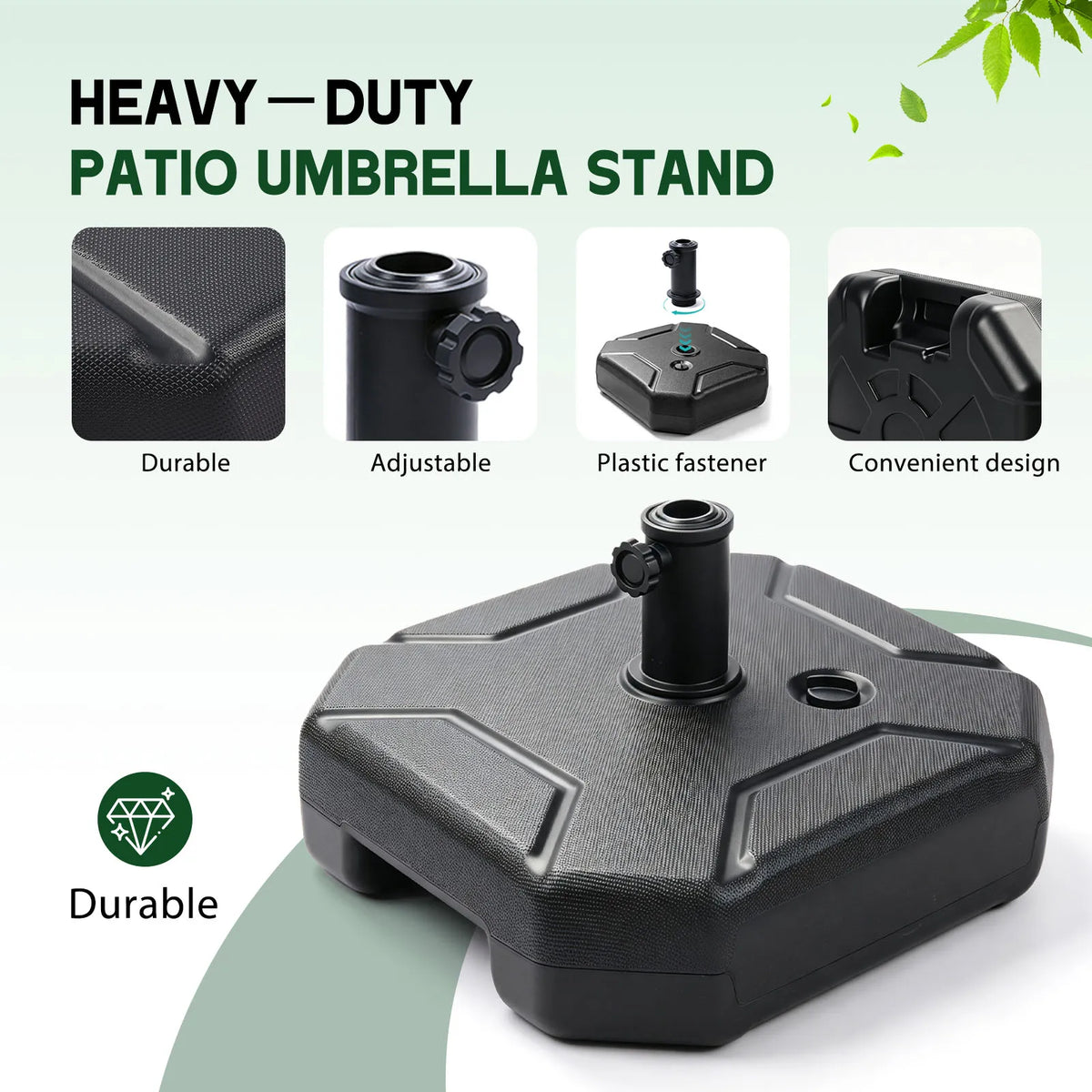 Heavy‑Duty Fillable Patio Umbrella Base Stand