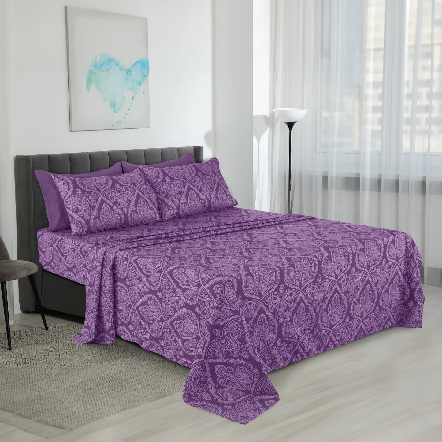 Paisley Sheet Set – Soft Microfiber with Wrinkle-Free