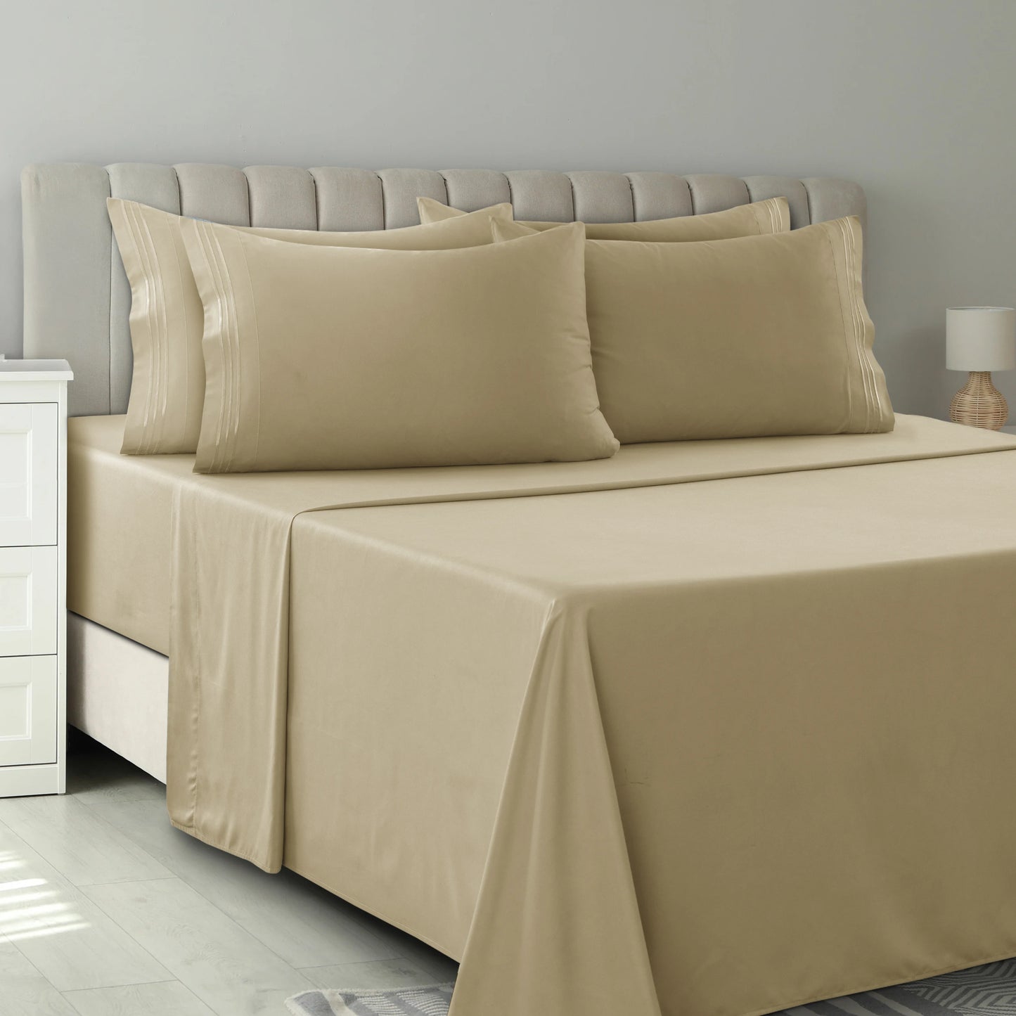 Solid Sheet Set – Brushed Microfiber with Deep Pockets