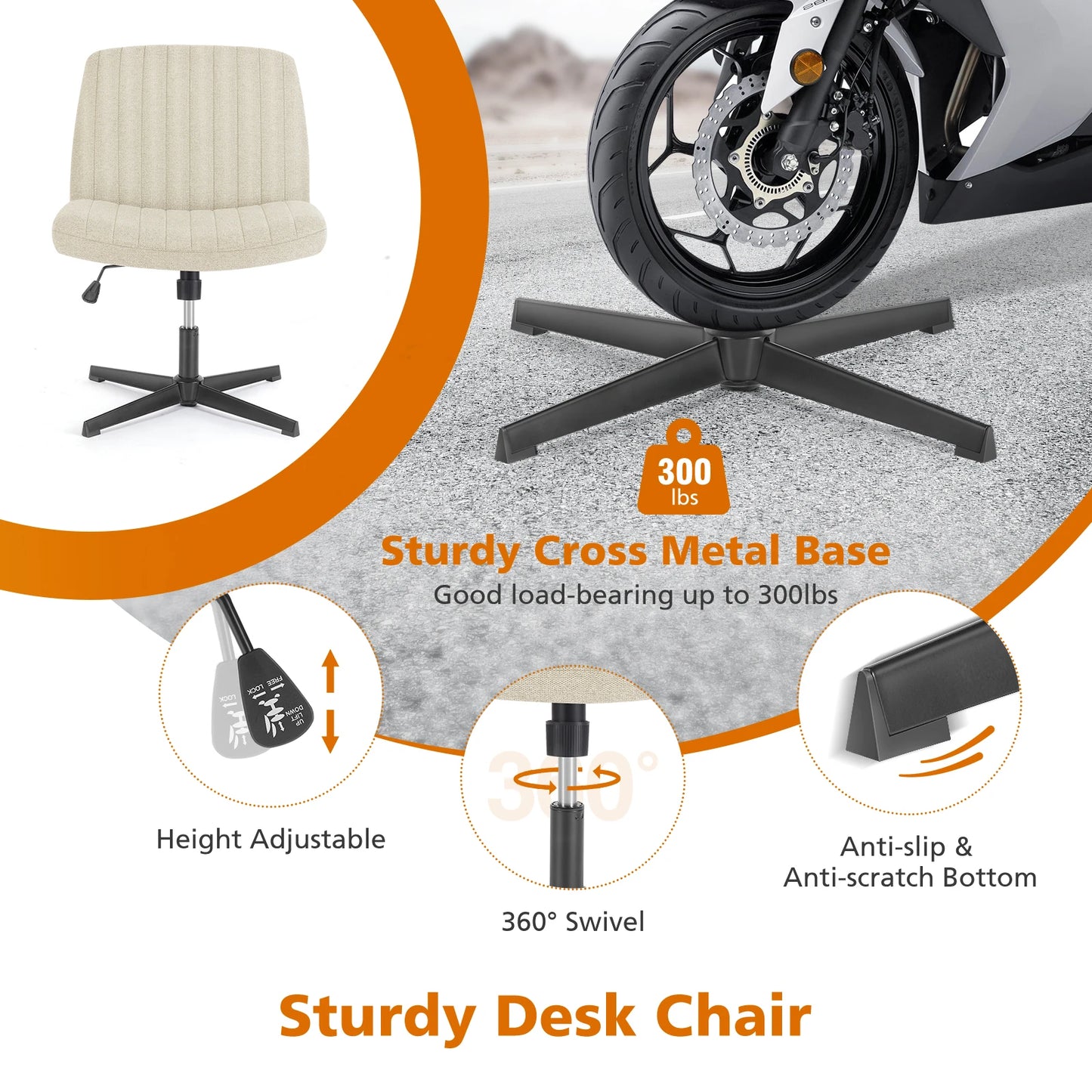 Cross Legged Rocking Chair Armless Wide