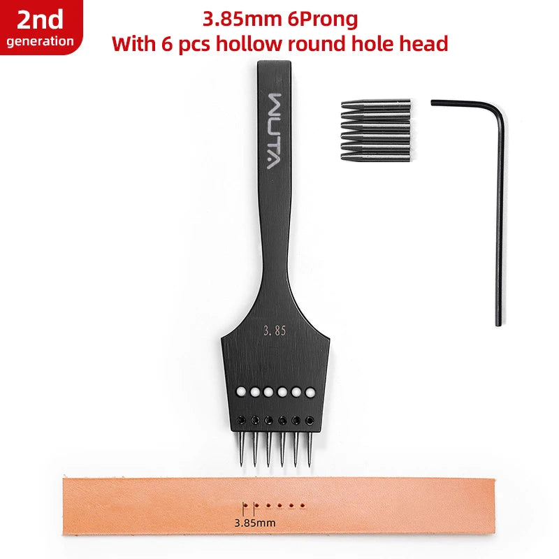 Iron Removable Round Hole Punch Leather Craft Chisel DIY Leather Tools