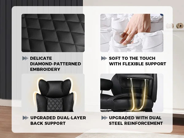 Big and Tall Chair with Pocket Spring Lumbar Support