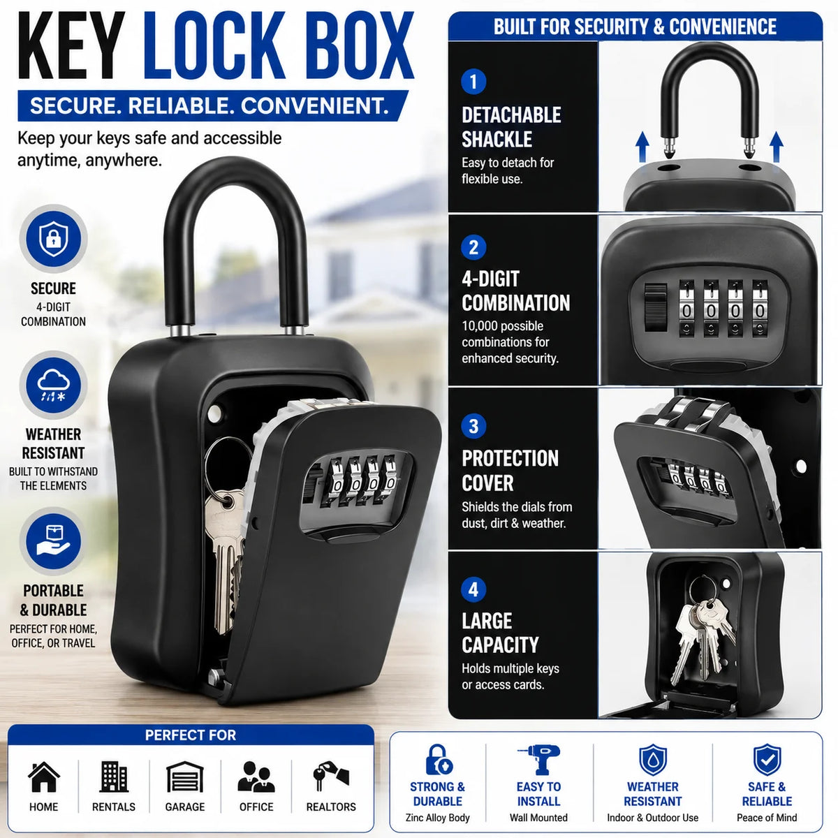 Portable Key Lock Box