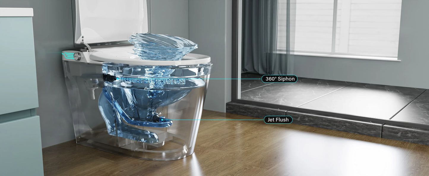 Smart Toilet with Bidet Built In with Voice Control
