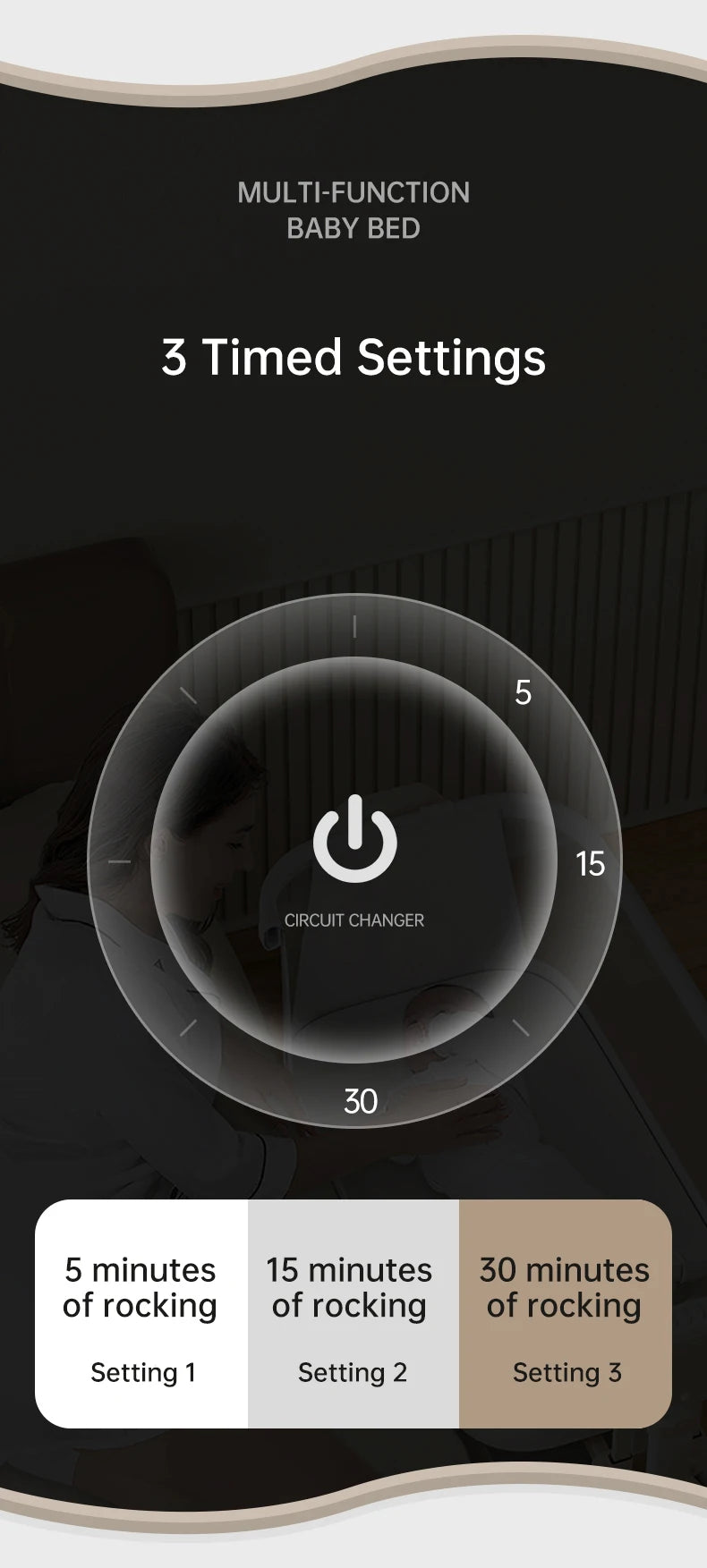 Portable Travel Crib - Rocking Bassinet