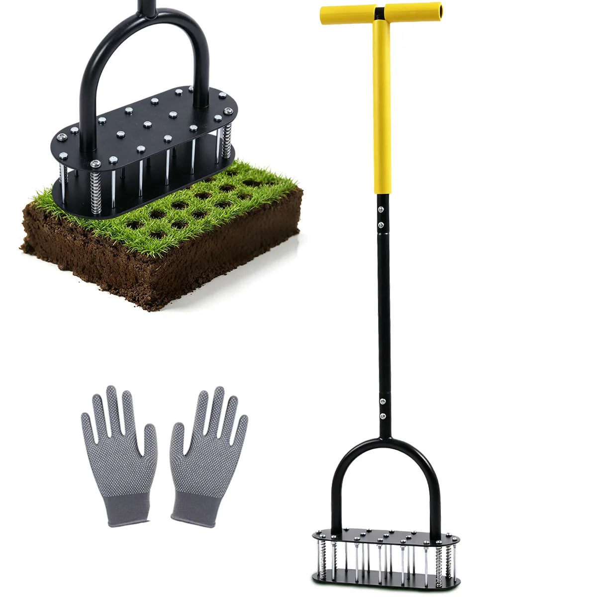 Stand‑Up Manual Lawn Core Aerator,
