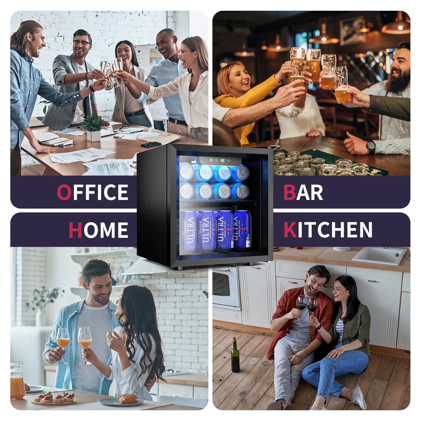 Mini Fridge with Adjustable Shelves