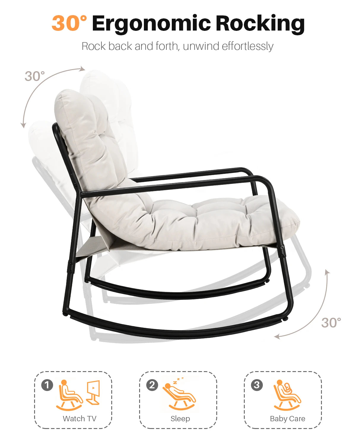 Metal Patio Rocking Chair