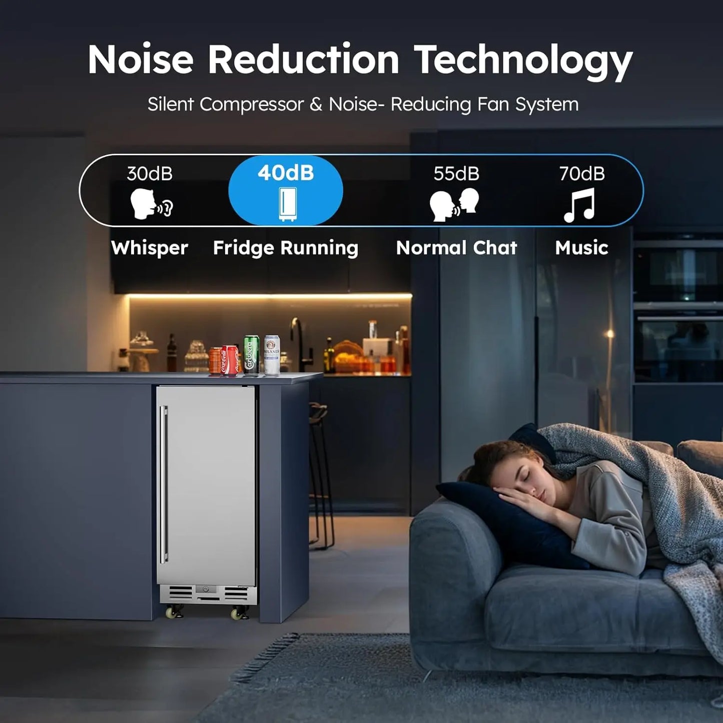 Beverage Refrigerator with Built-in Beverage Cooler