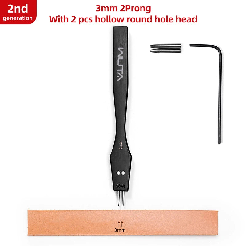 Iron Removable Round Hole Punch Leather Craft Chisel DIY Leather Tools