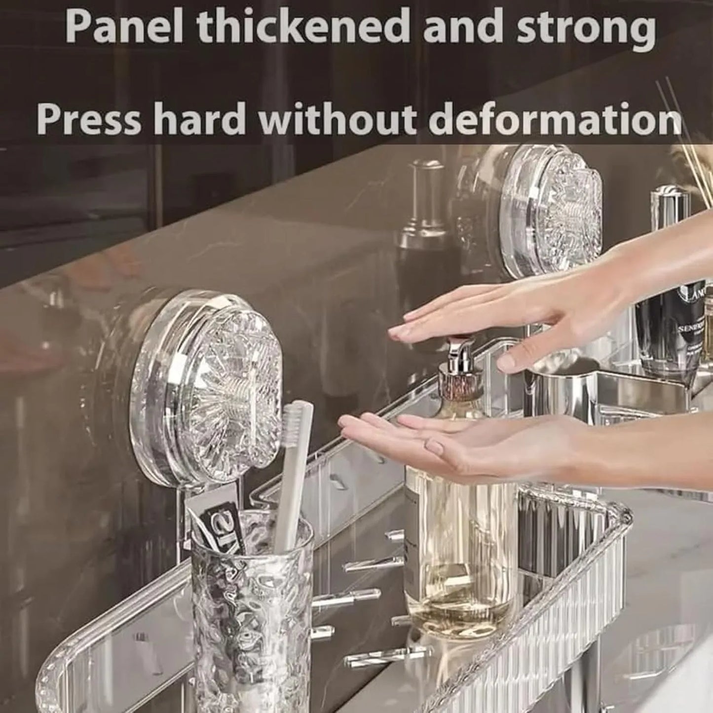 Suction Cup Shower Shelf Organizer - Wall Mounted