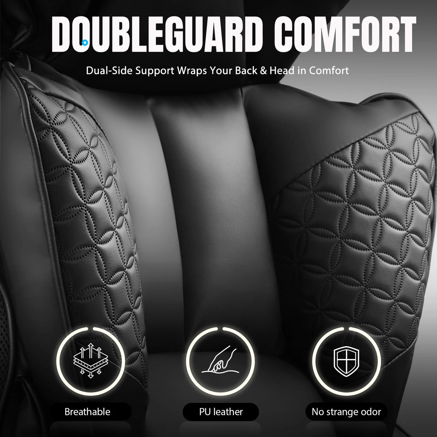 Office Chair Ergonomic Leather with Footrest