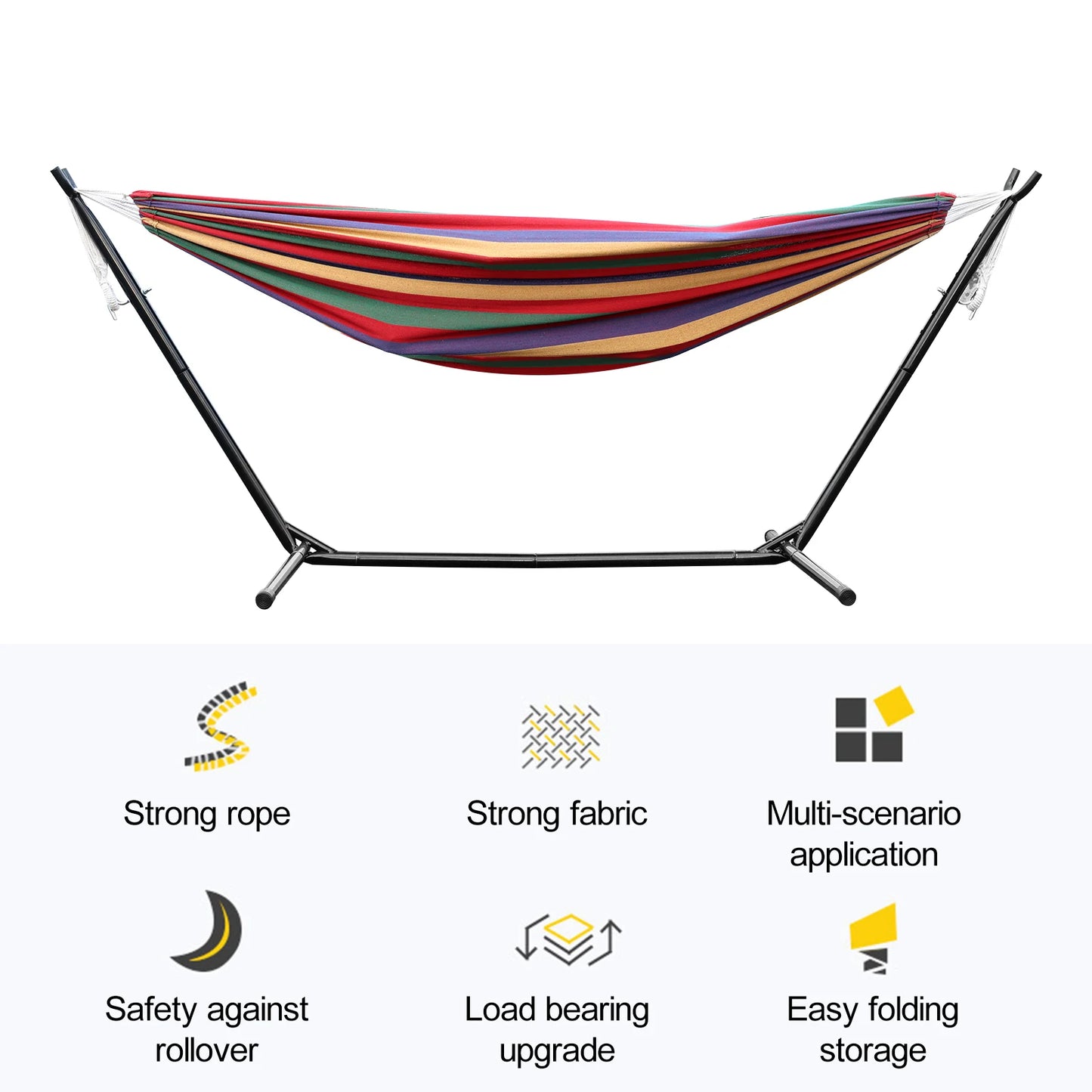 Hammock With Adjustable Stand with Storage Bag