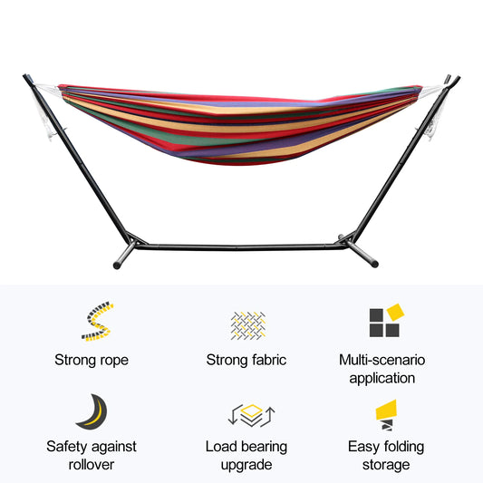 Hammock With Adjustable Stand with Storage Bag