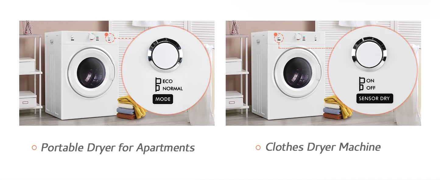Stainless Steel Tumble Dryer with Exhaust Hose