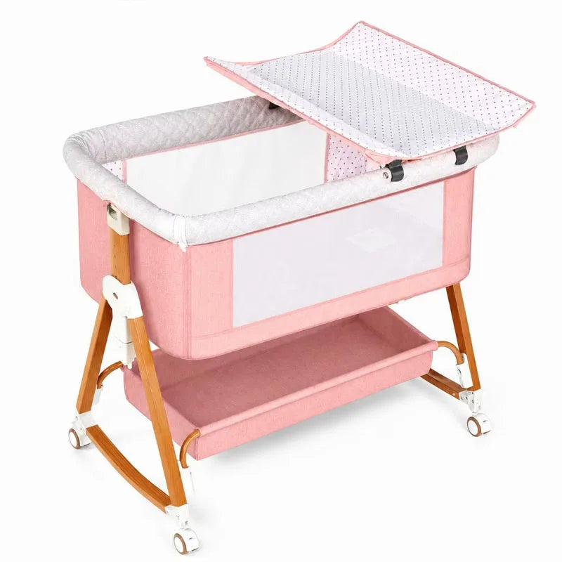 Baby Bassinet Bedside Sleeper with Diaper Changing Table