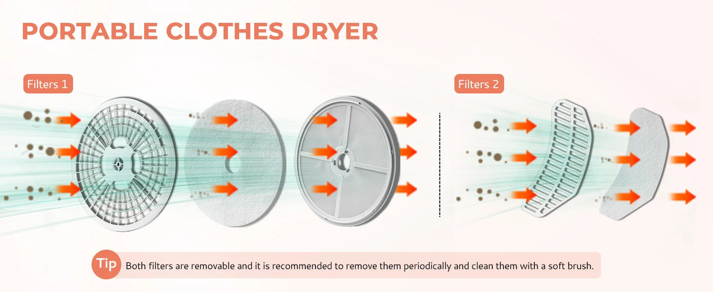 Stainless Steel Tumble Dryer with Exhaust Hose