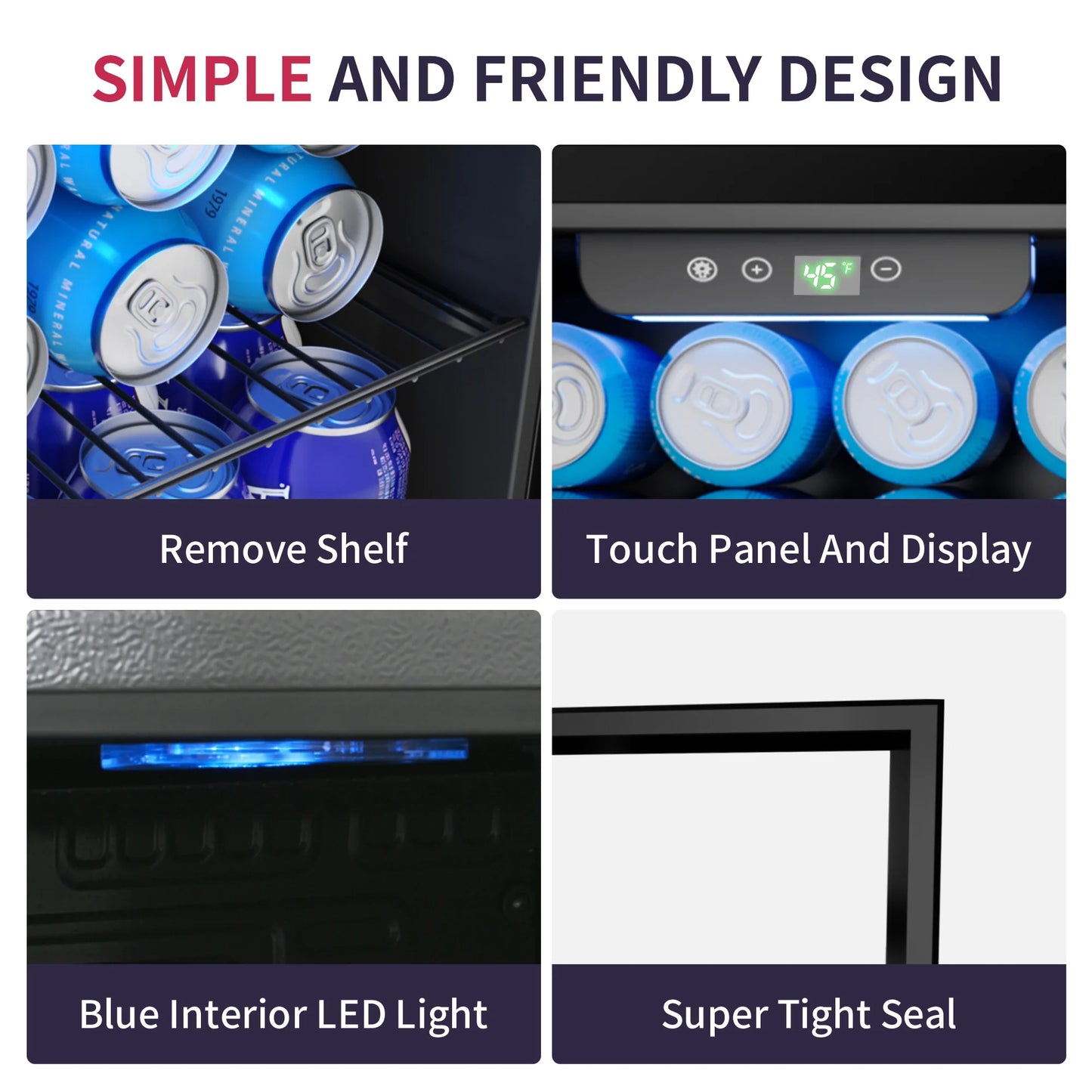 Mini Fridge with Adjustable Shelves