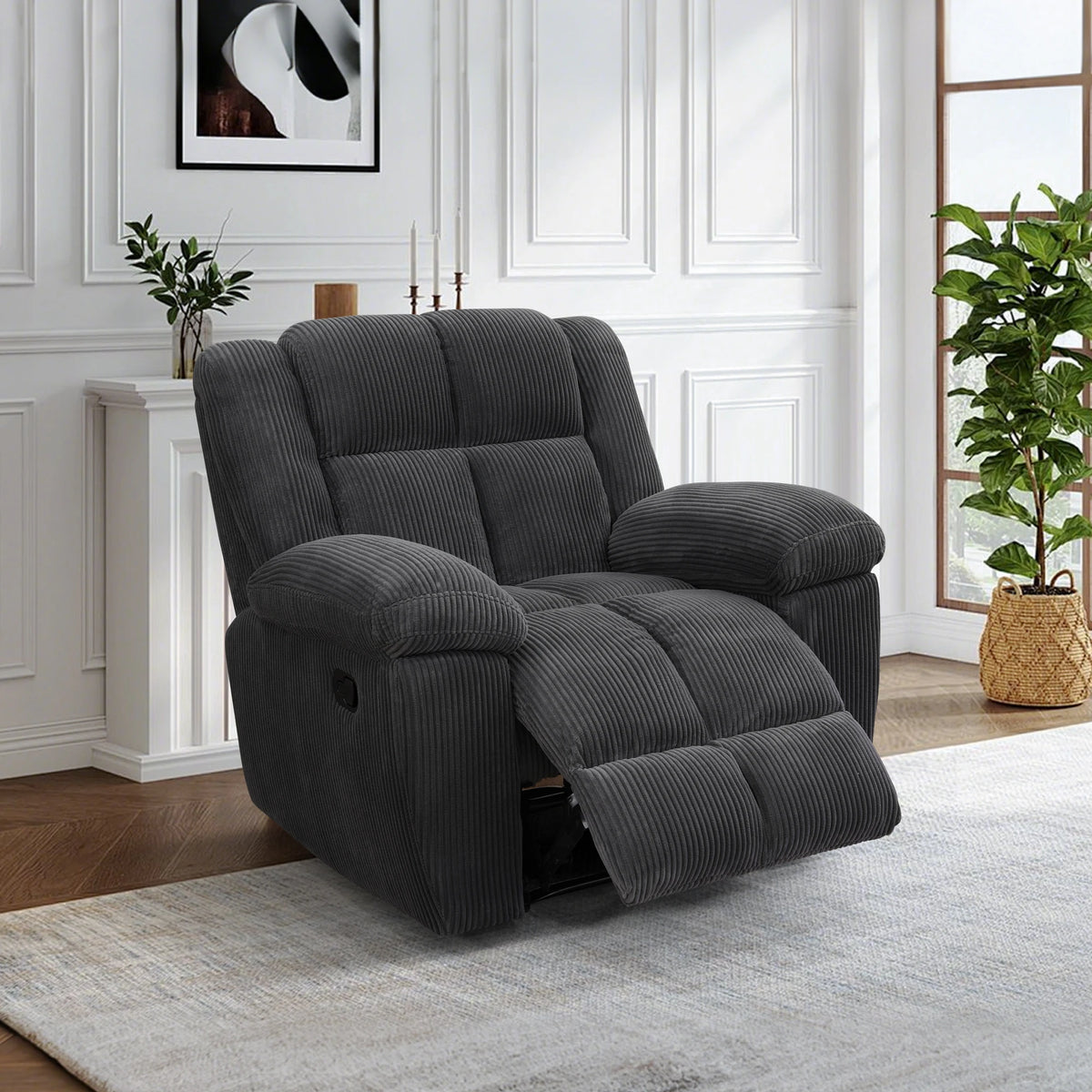 Corduroy Smart Recliner Sofa - for Living Room