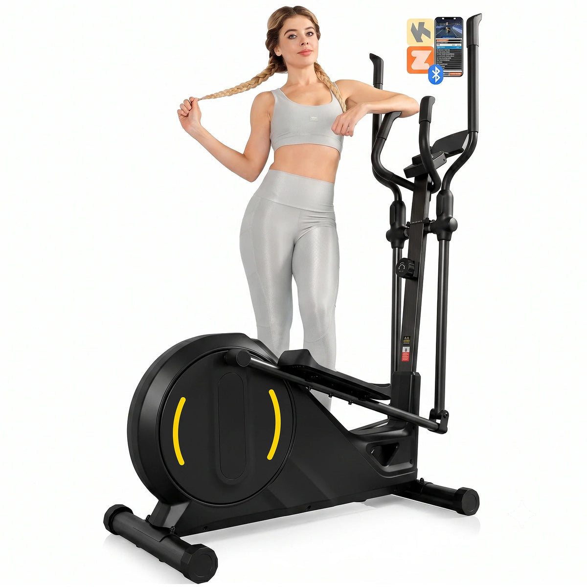 Elliptical Exercise Machine with Ultra-Quiet Magnetic Drive