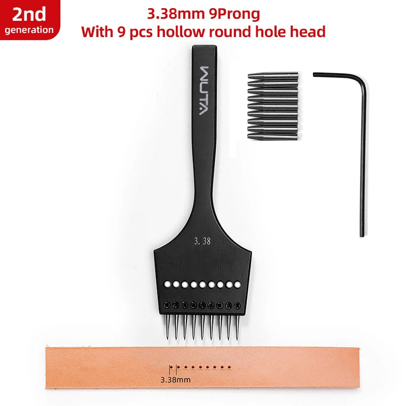 Iron Removable Round Hole Punch Leather Craft Chisel DIY Leather Tools
