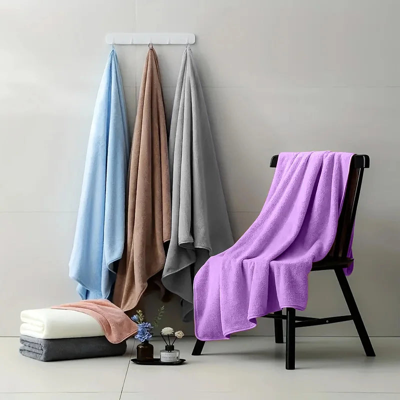 Ultra Soft Coral Fleece Bath Towel Set