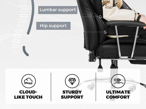 Big and Tall Chair with Pocket Spring Lumbar Support