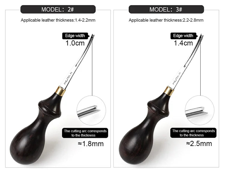 Leather Edge Ebony Handle Cutter Edger
