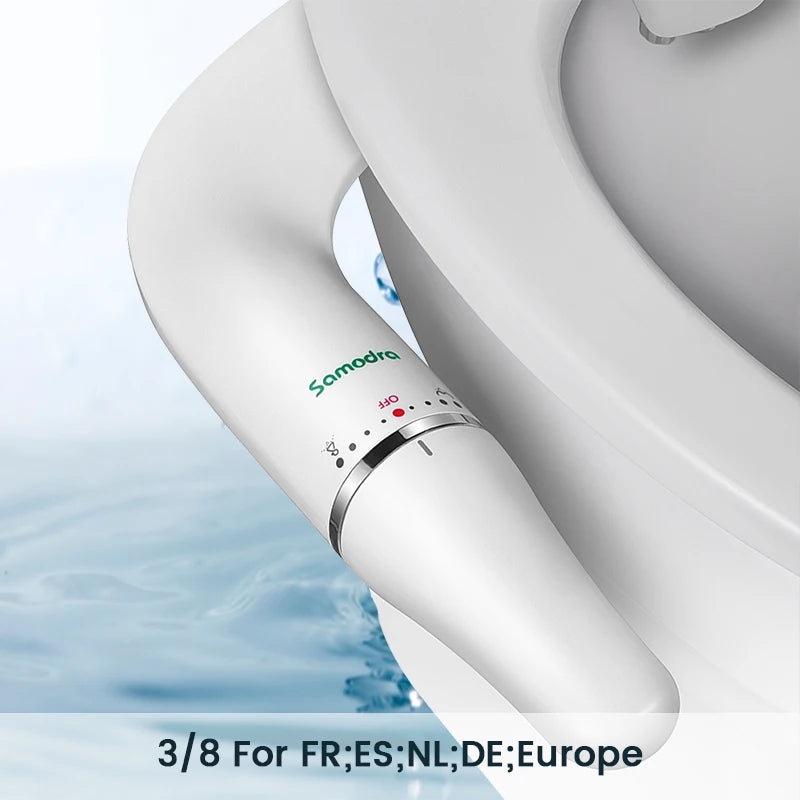 Toilet Bidet Ultra-Slim Bidet Seat With Brass Inlet Adjustable Water Pressure