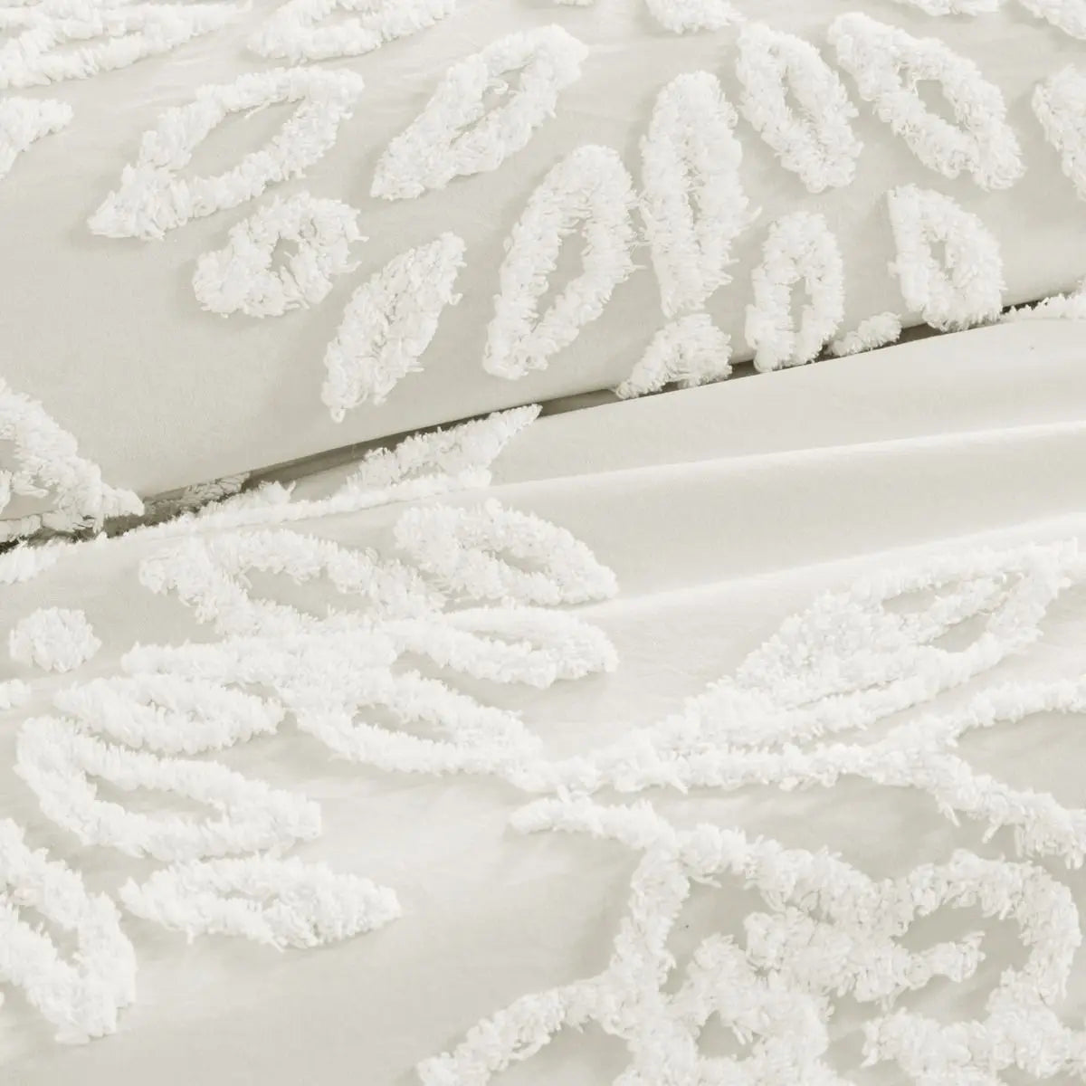 Floral Tufted Cotton Chenille Comforter Set