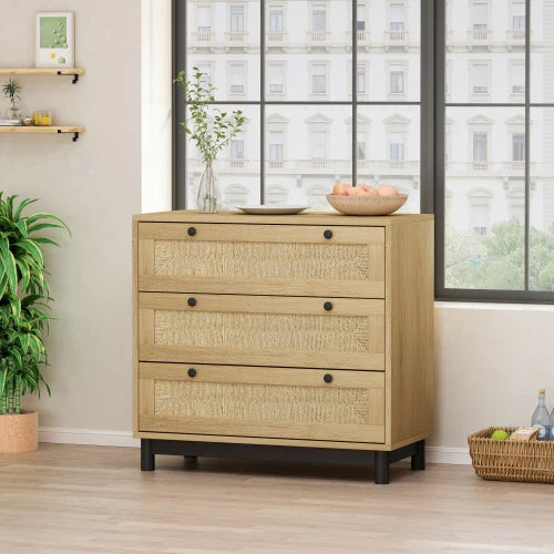 Rope Woven Drawer Storage Cabinet