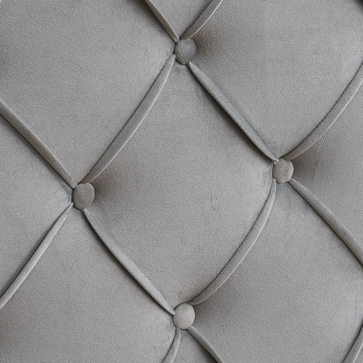 Strong Wood Velvet Platform Bed with Button Tufted Upholstery