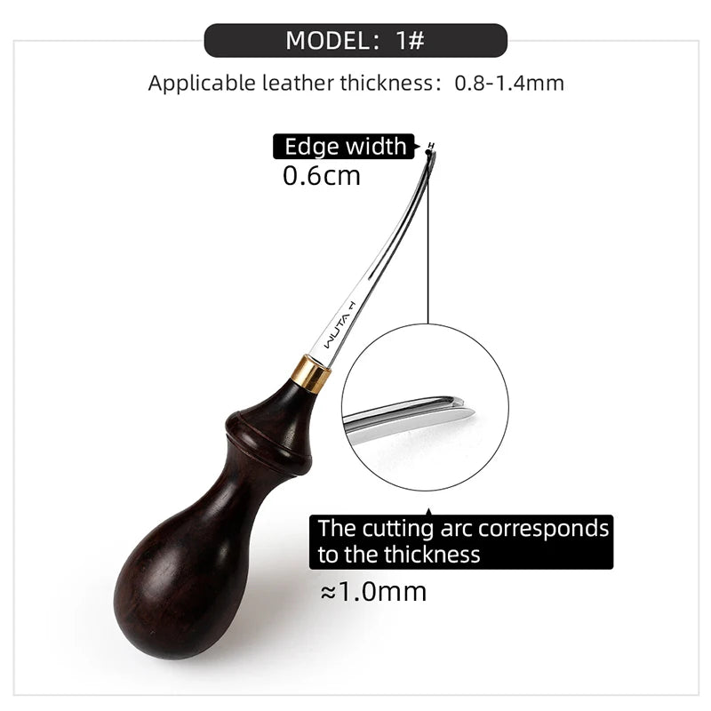 Leather Edge Ebony Handle Cutter Edger