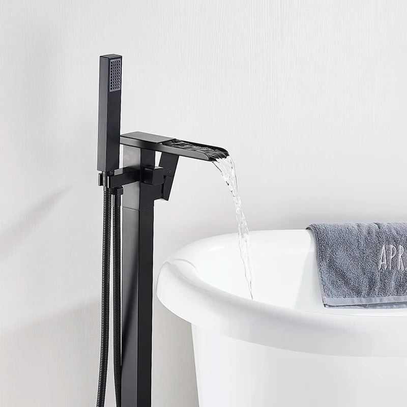 Floor Bathtub Faucet with Hand Shower