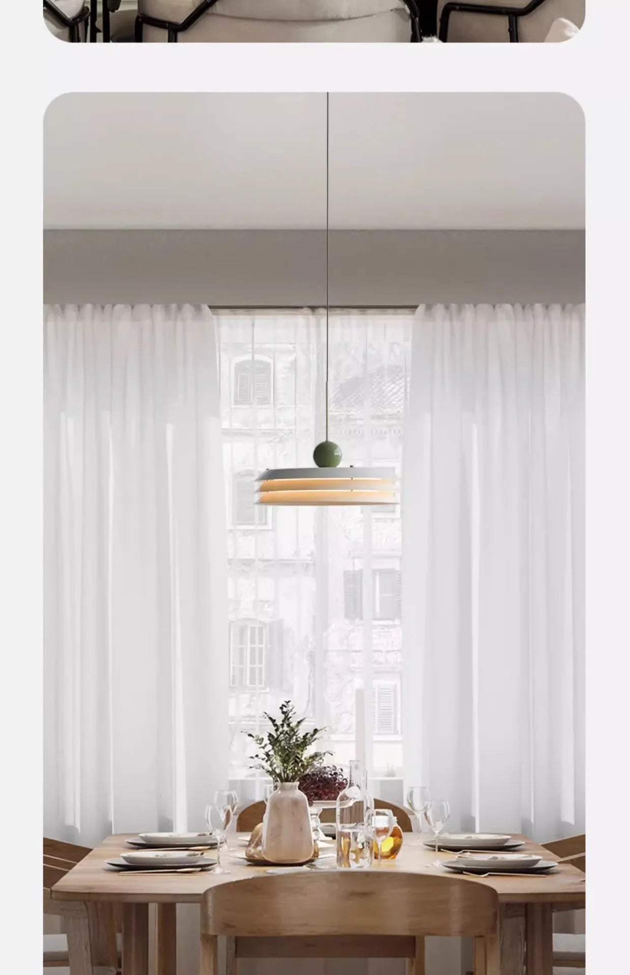 Nordic Design Cream Dining Hanging Lamp