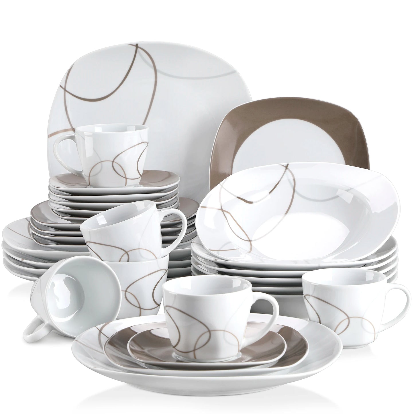 Porcelain Ceramic Kitchen Dinner Plate Set