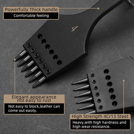 Iron Removable Round Hole Punch Leather Craft Chisel DIY Leather Tools